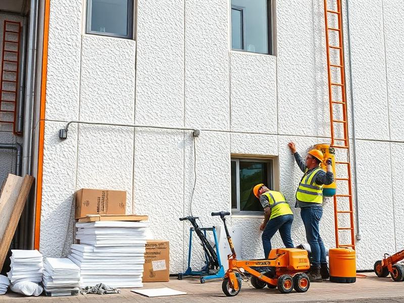 Chantier d'isolation extérieure