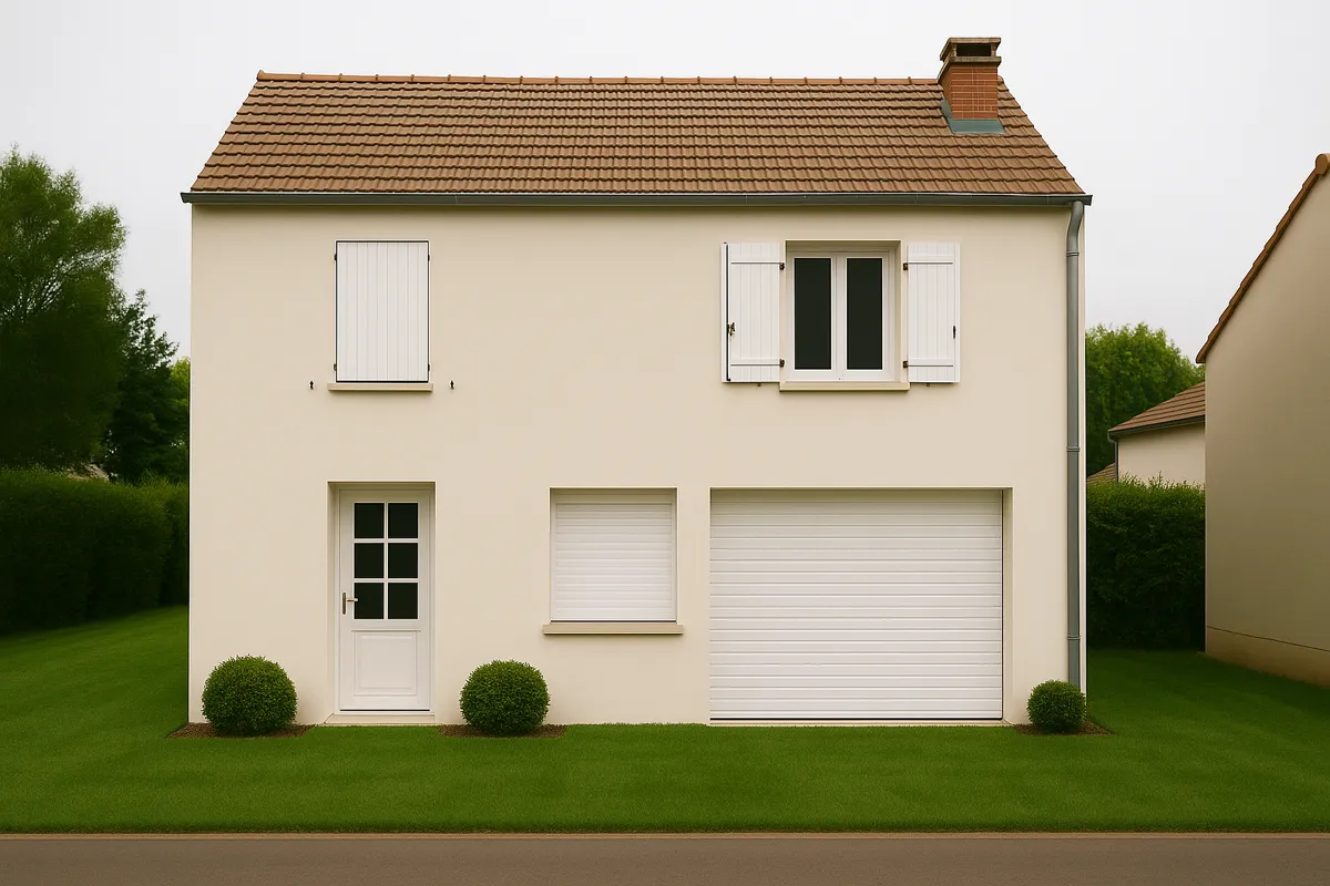Façade après isolation thermique par l'extérieur