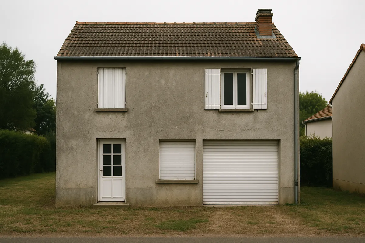 Façade avant travaux d'isolation thermique par l'extérieur