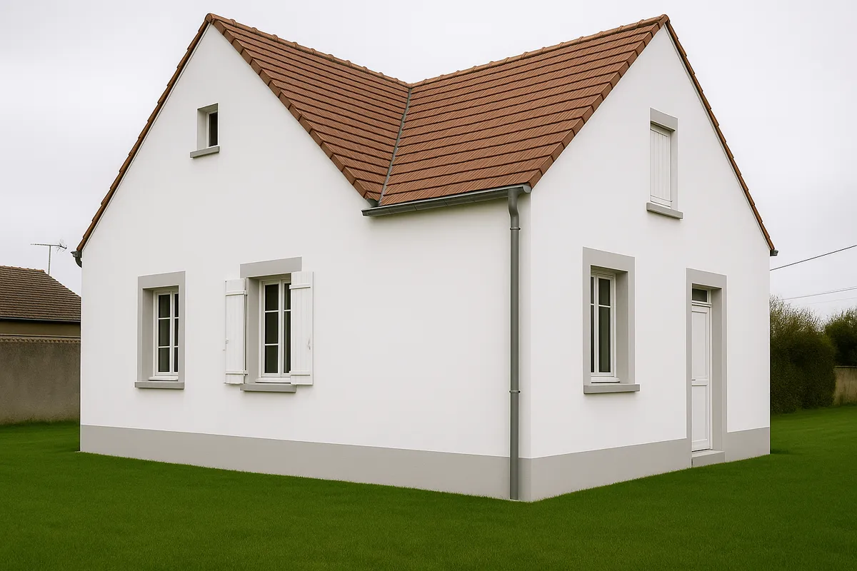 Façade après isolation thermique par l'extérieur